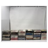 Group of 48 cassette tapes