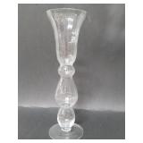 Vintage  trumpet form hand blown glass vase