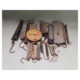 Group of vintage spring scales