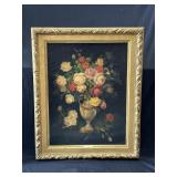Signed floral still life on canvas Paul De Longpre