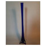 Vintage blue glass eiffel Tower vase