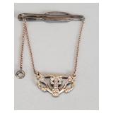 Vintage 10k gold with 2 diamonds and rolled gold
