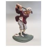 Vintage cast iron golfer doorstop