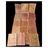 Lot of 17 vintage college notebooks