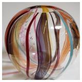 Signed hand blown art glass vase