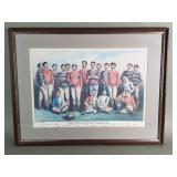 Offset lithograph "Famous English Football
