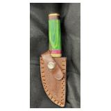 Damascus steel fixed blade knife