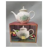 Lenox holiday  carved teapot