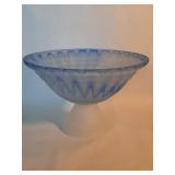Large vintage glass Huta Szkla glass centerpiece