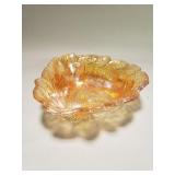 Vintage Carnival glass triangular dish