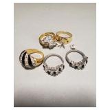 Group of costume rings