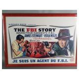 Vintage French poster print of "The FBI Story"
