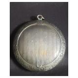 Vintage sterling silver compact pendant