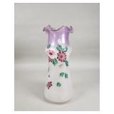 Hand blown hand painted pitcher