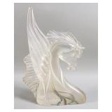 Abelman iridescent art glass winged horse figurine