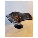 Murano style hand blown glass bowl