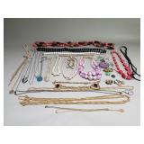 Group of costume jewelry - necklaces, earrings,