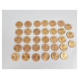 Group of commemorative presidential tokens
