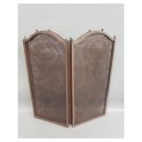 Vintage brass fire screen