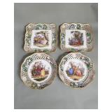 Antique Meissen porcelain plates
