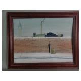 Oil on panel recreation of "Man Lying on a Wall"