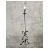 Vintage wrought iron floor lamp