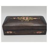 Vintage hand-painted wooden keepsake box