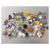 Group of vintage pins and brooches