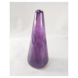 signed art glass obelisk