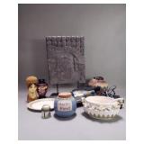 Box of miscellaneous - tureen,  ceramic vase,