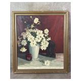 Signed Lucille F. Bluhm oil on canvas "White