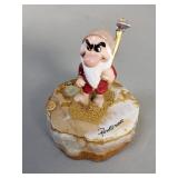 Ron Lee signed Disney sculpture on an onyx base
