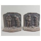 Pair of vintage copper bookends