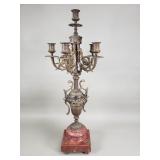 Vintage neoclassical style bronze candelabra