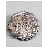 Antique sterling silver brooch with hallmarks