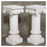 Pair of ceramic pedestals, made in Mexico