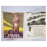 Pair of vintage war posters