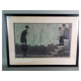 Signed Harry Beckhoff watercolor and ink painting