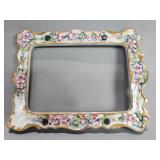 Vintage porcelain hand painted picture frame