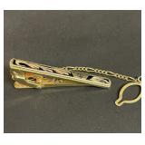 Vintage Christian Dior gold plate tie clip