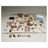 Group of costume jewelry, bracelet, earrings,