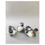 Three Goebel ceramic West Germany bird figurines