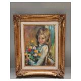 Impressionist style oil on panel portrait
