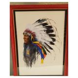 Signed Ken Ottinger watercolor and gouache