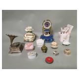 Musical boxes, pill boxes, compact