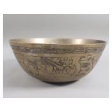 Antique Chinese hand engraved brass bowl