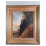 Oil painting on canvas, portrait of a gentlemen