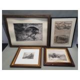 Bundle of etching, lithograph, and block print