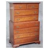 Stickley Georgian cherry wood 8-drawer highboy