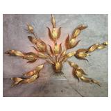 Vintage Hans Kogel large gilt metal wall decor